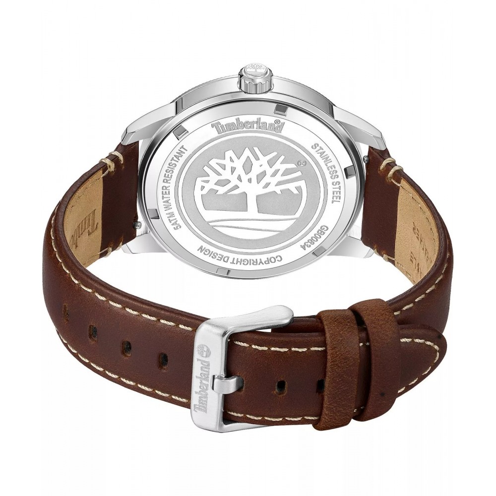 TIMBERLAND Peatfield SET Ρολόι Καφέ Δερμάτινο λουράκι TDWGB00834X1