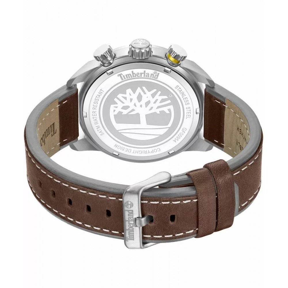 TIMBERLAND CALAHAN Ρολόι Multifunction Καφέ Δερμάτινο λουράκι TDWGF0095402