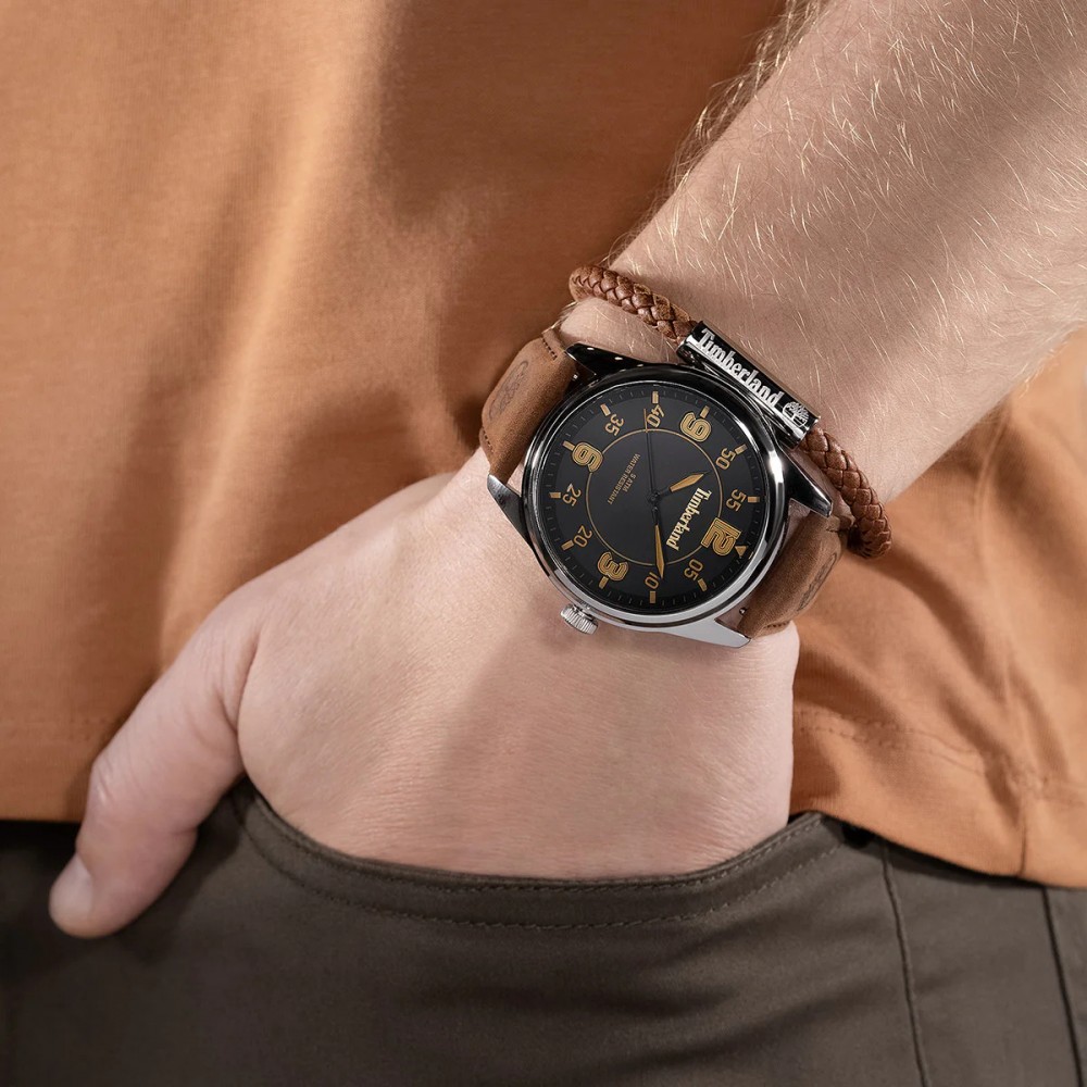 TIMBERLAND EASTPORT Ρολόι Ανδρικό Καφέ Δερμάτινο λουράκι TDWGA0040901