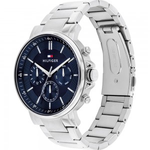 Tommy HILFIGER Tyson Ρολόι Ανδρικό Ασημί Ανοξείδωτο Ατσάλι μπρασελέ 1710588
