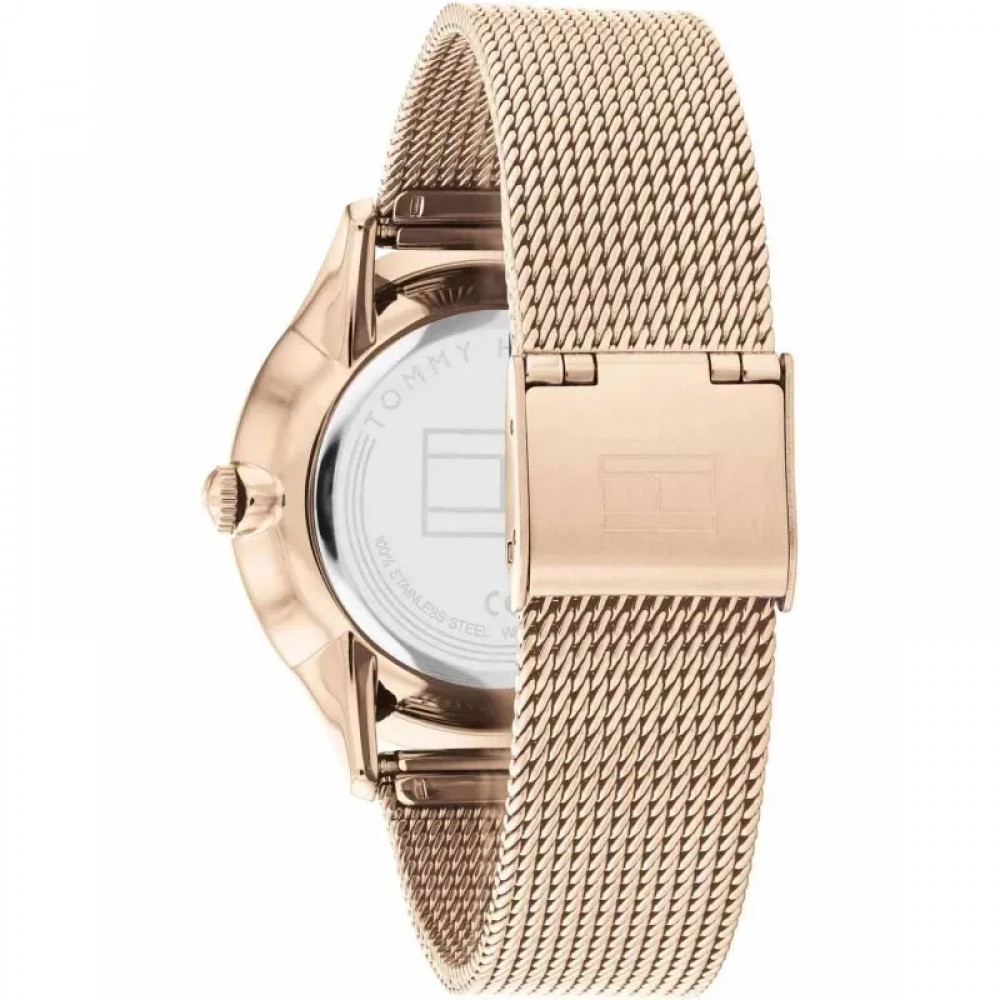 Tommy HILFIGER Layla Ρολόι Γυναικείο Ροζ Επιχρυσωμένο Ανοξείδωτο Ατσάλι Mesh Μπρασελέ 1782457