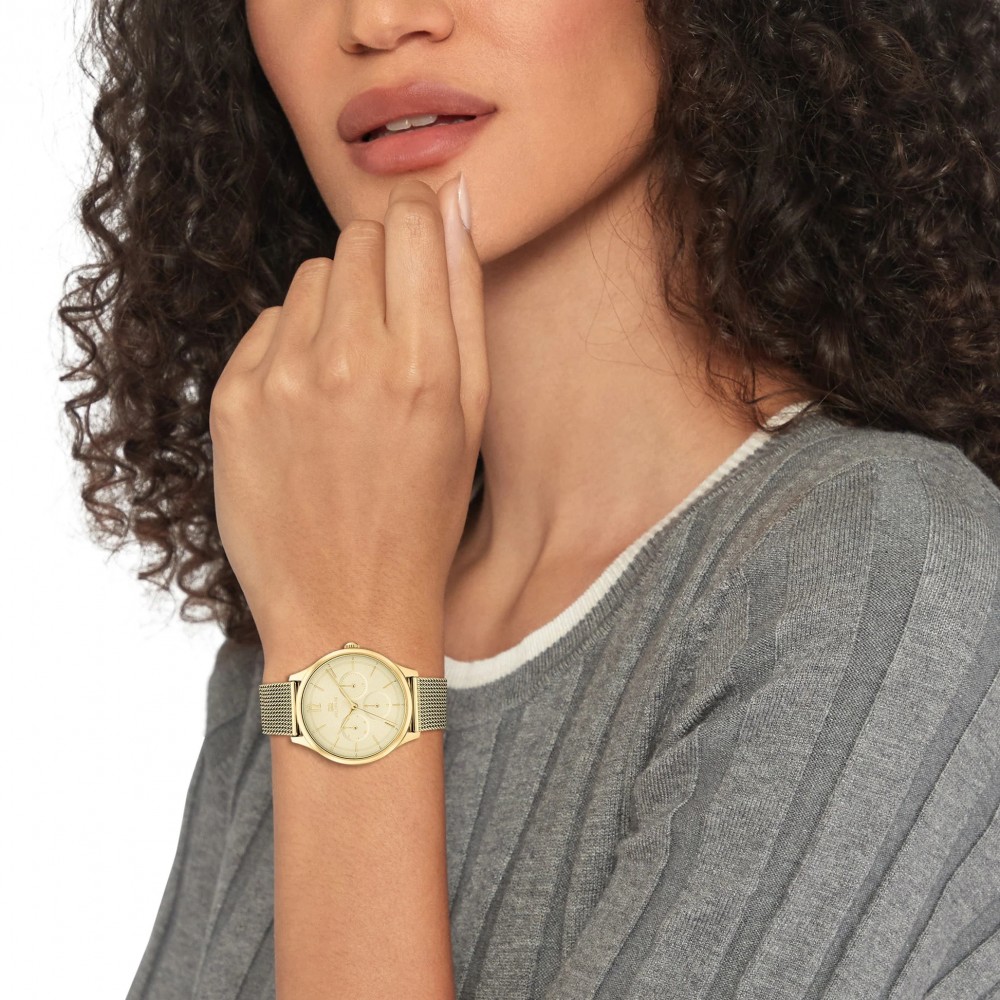 Tommy HILFIGER Layla Ρολόι Γυναικείο Επιχρυσωμένο Ανοξείδωτο Ατσάλι Mesh Μπρασελέ 1782458