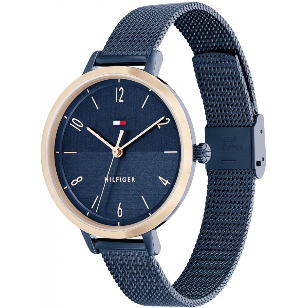 Tommy HILFIGER Florence Ρολόι Γυναικείο Μπλε Ανοξείδωτο Ατσάλι Mesh Μπρασελέ 1782581