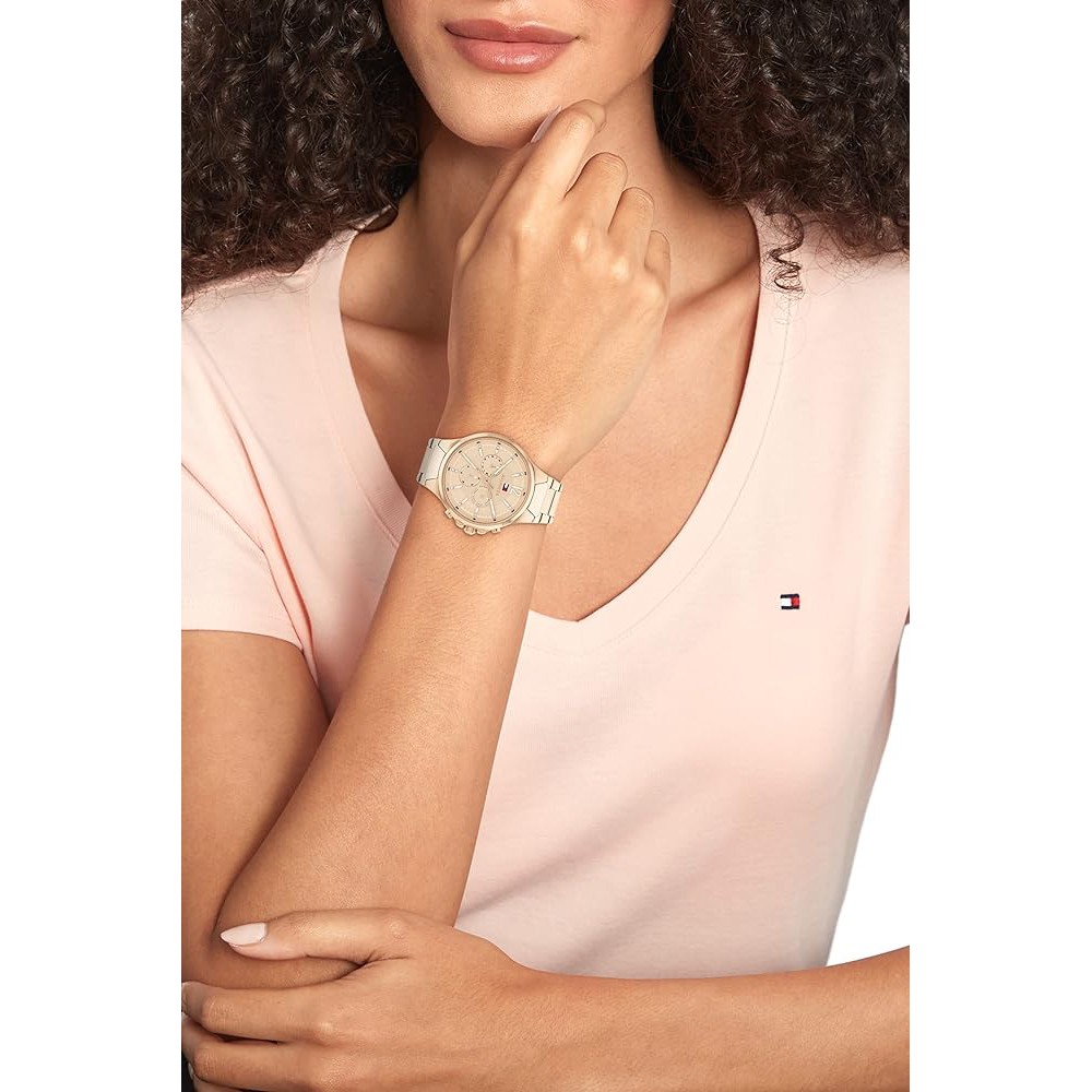Tommy HILFIGER Siena Ρολόι Γυναικείο Ροζ Επιχρυσωμένο Ανοξείδωτο Ατσάλι Μπρασελέ 1782597