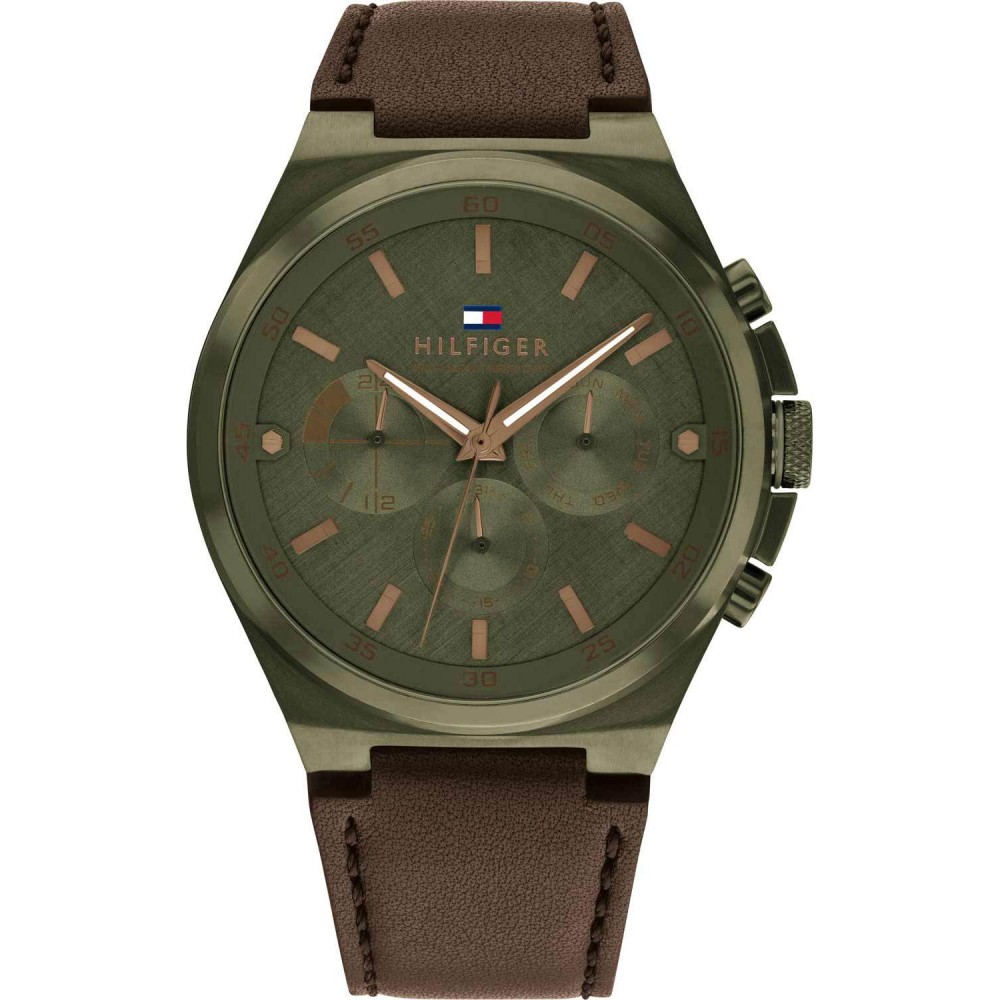 Tommy HILFIGER Dexter Ρολόι Ανδρικό Καφέ Δερμάτινο Λουράκι 1792085