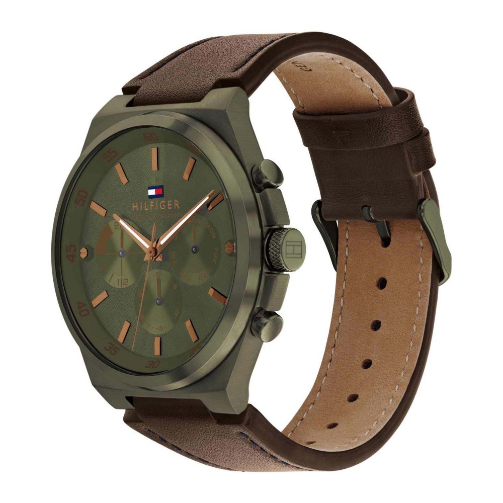 Tommy HILFIGER Dexter Ρολόι Ανδρικό Καφέ Δερμάτινο Λουράκι 1792085