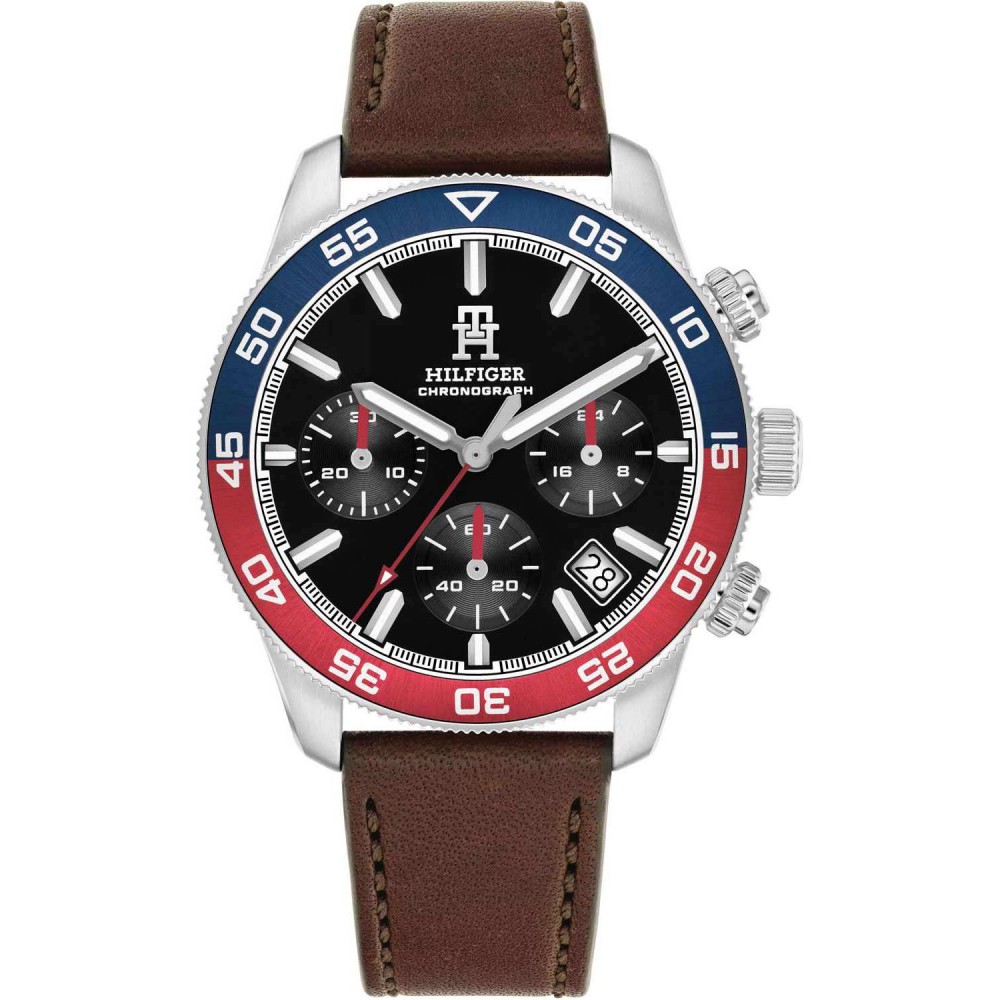 Tommy HILFIGER Lance Ρολόι Ανδρικό Καφέ Δερμάτινο λουράκι 1792166