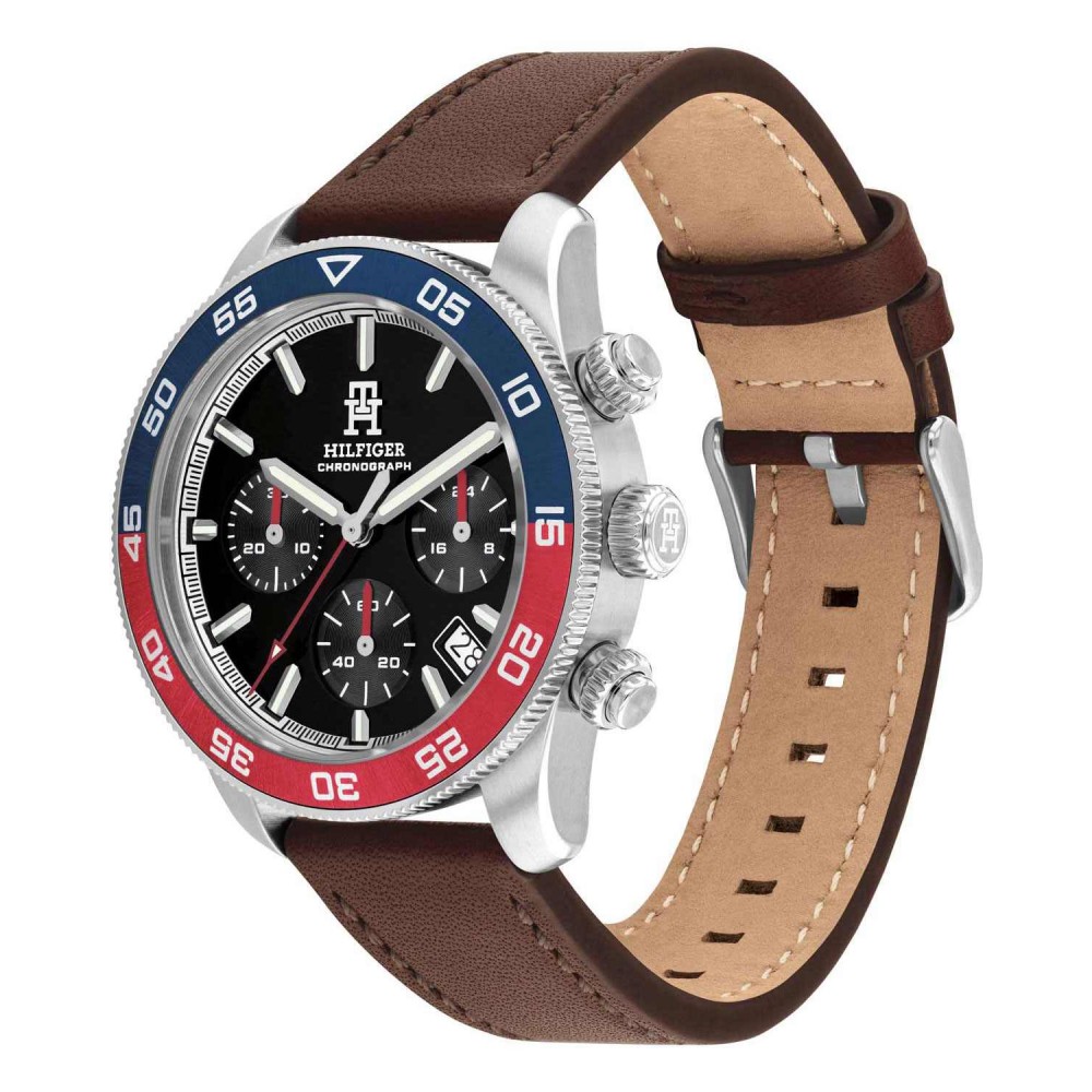 Tommy HILFIGER Lance Ρολόι Ανδρικό Καφέ Δερμάτινο λουράκι 1792166