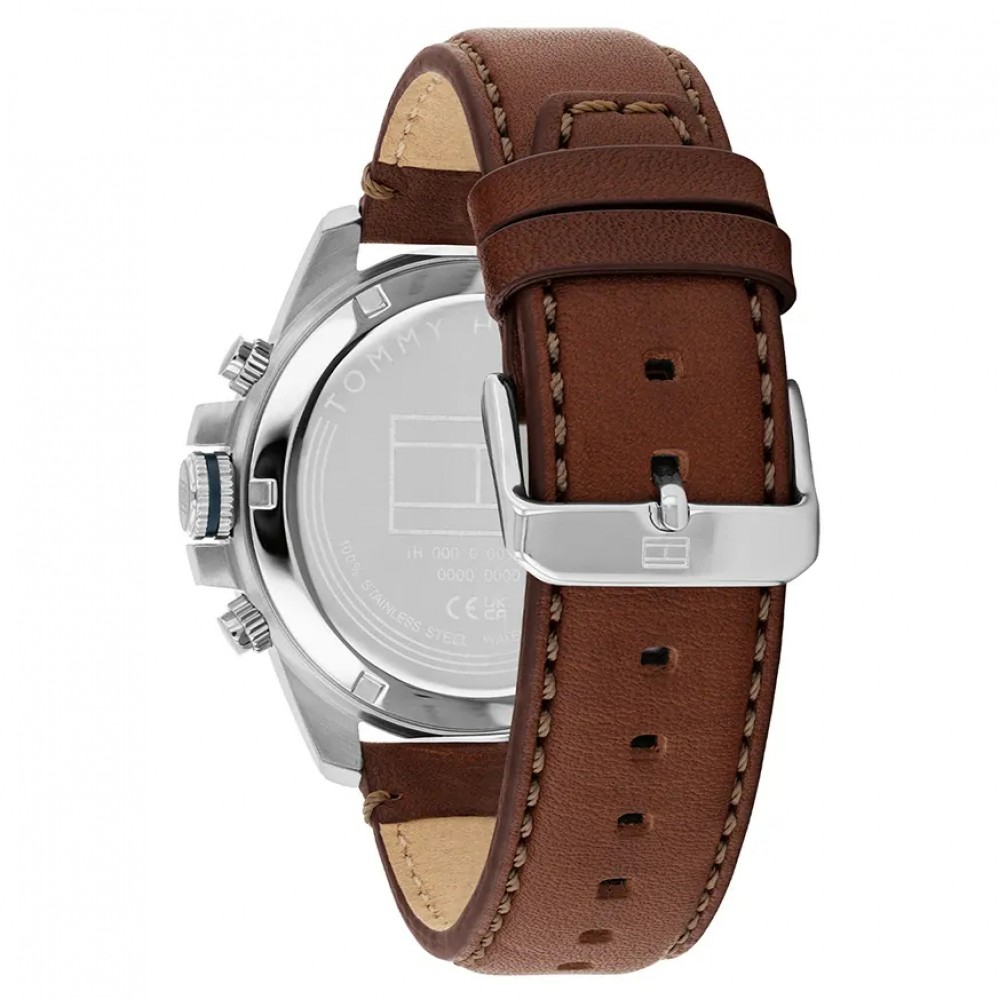 Tommy HILFIGER Jameson Ρολόι Ανδρικό Καφέ Δερμάτινο λουράκι 1792195 