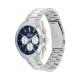 Tommy HILFIGER Hudson Χρονογράφος Ρολόι Ανδρικό Ασημί Ανοξείδωτο Ατσάλι μπρασελέ 1710722
