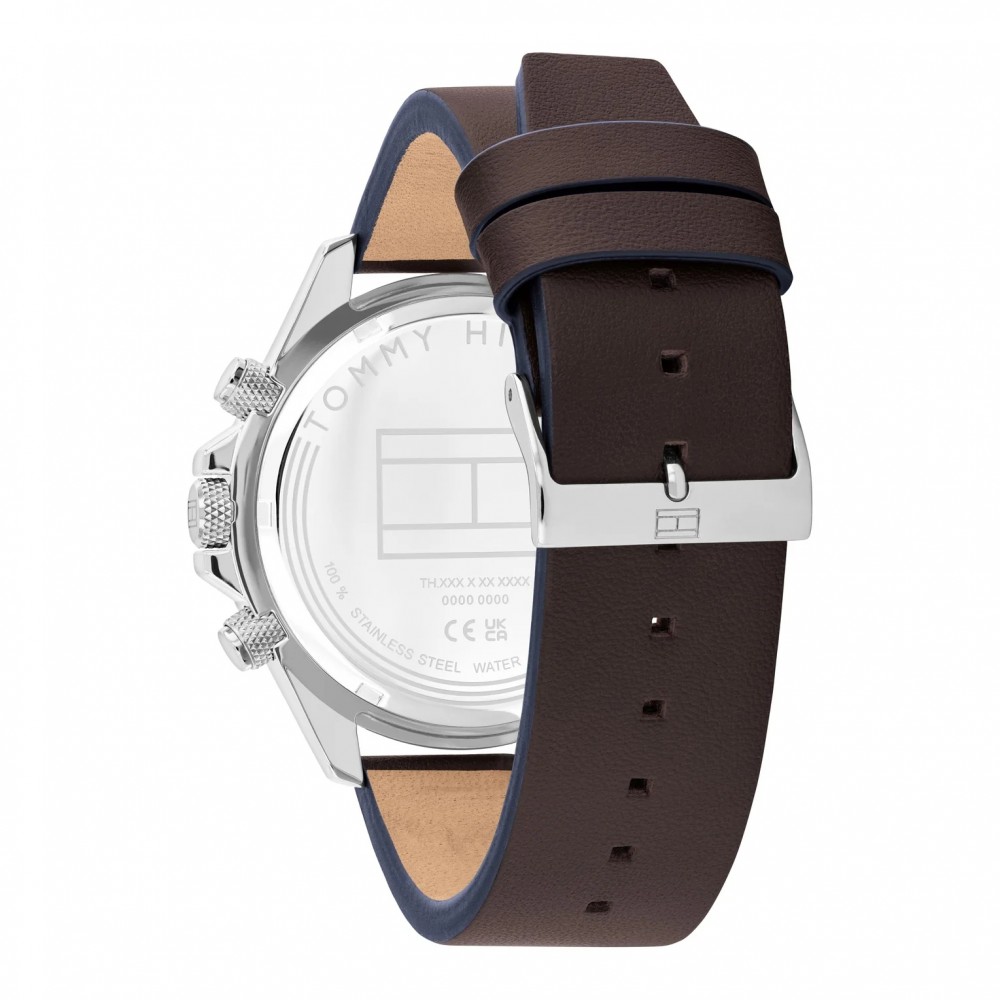 Tommy HILFIGER Clark Ρολόι Ανδρικό Καφέ Δερμάτινο λουράκι 1792208