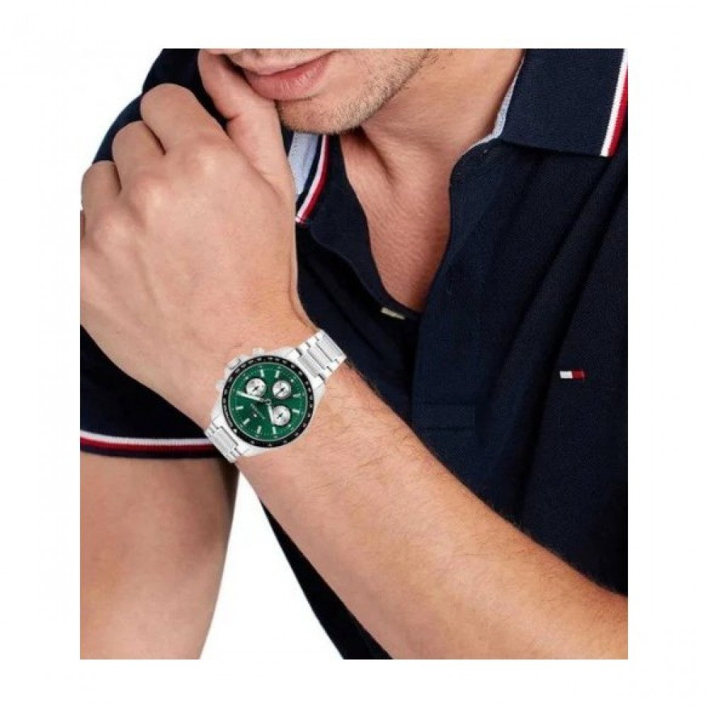 Tommy HILFIGER Clark Ρολόι Ανδρικό Ασημί Ανοξείδωτο Ατσάλι μπρασελέ 1792211