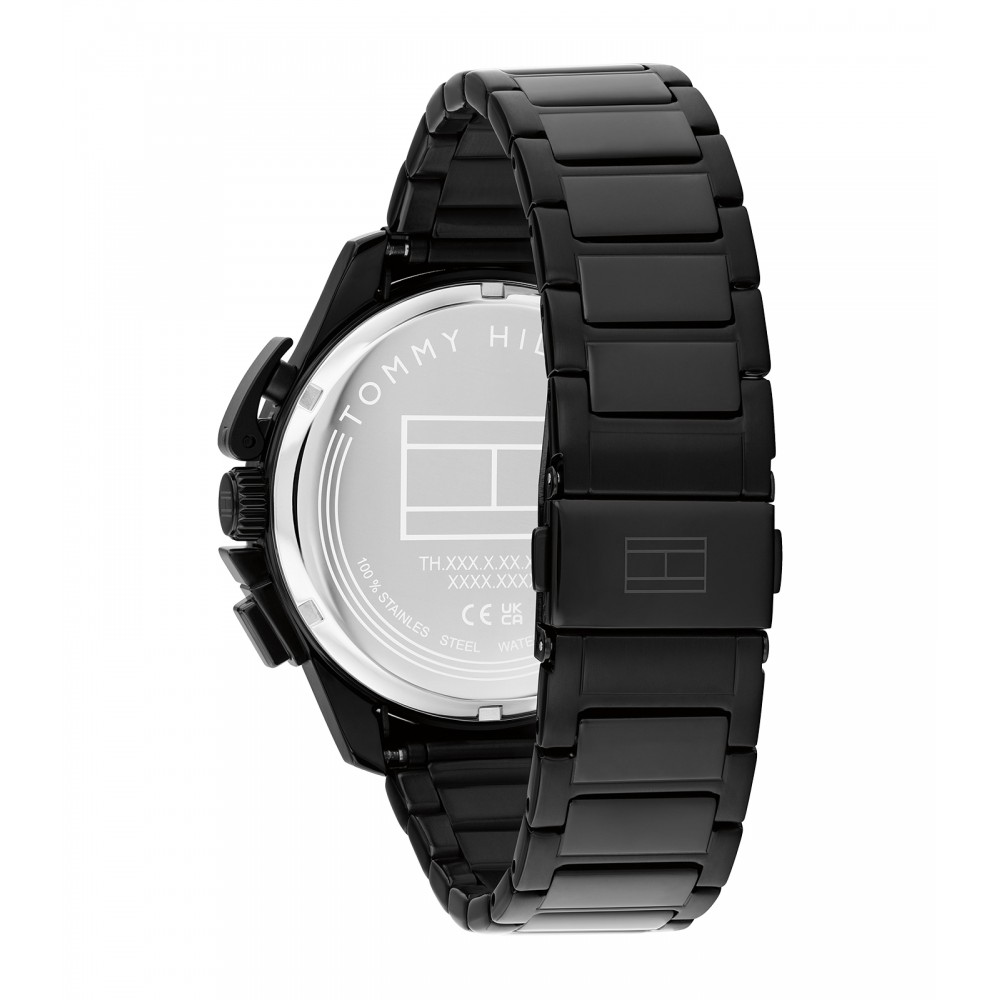 Tommy HILFIGER Bank Ρολόι Ανδρικό Μαύρο Ανοξείδωτο Ατσάλι μπρασελέ 1792262