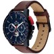 Tommy HILFIGER Bank Ρολόι Ανδρικό Καφέ Δερμάτινο λουράκι 1792268