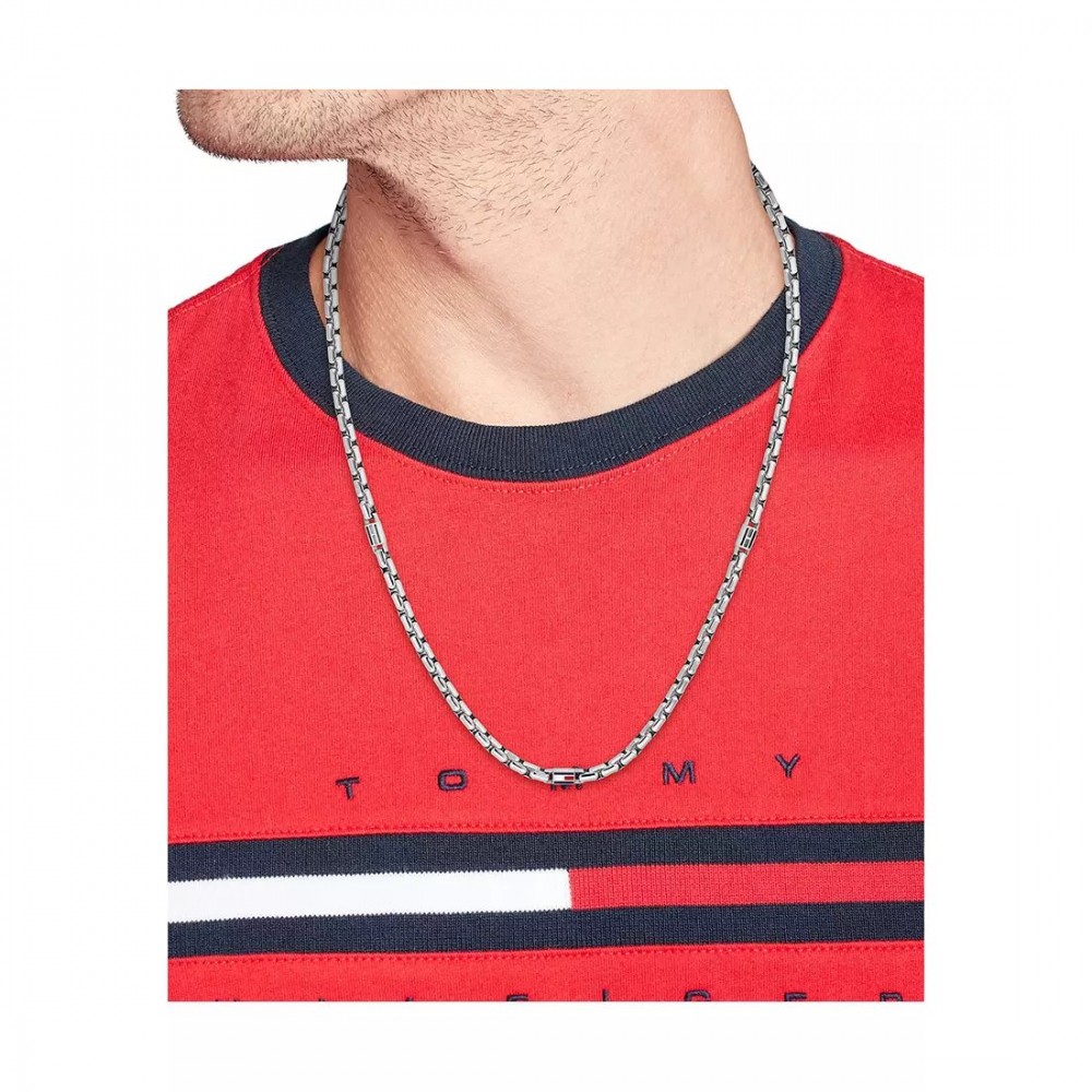 TOMMY HILFIGER Unisex Κολιέ Aλυσίδα  Ασημί Ανοξείδωτο ατσάλι 2790672