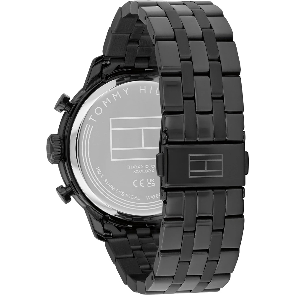 Tommy HILFIGER KENT Ρολόι Ανδρικό Ανθρακί Ανοξείδωτο Ατσάλι μπρασελέ 1710755 