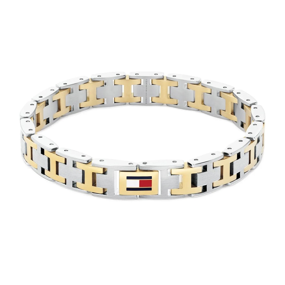 TOMMY HILFIGER Βραχιόλι Ανδρικό Ασημί Χρυσό Ανοξείδωτο Ατσάλι 2790683