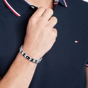 TOMMY HILFIGER Βραχιόλι Ανδρικό Μαύρο Ανοξείδωτο Ατσάλι 2790684