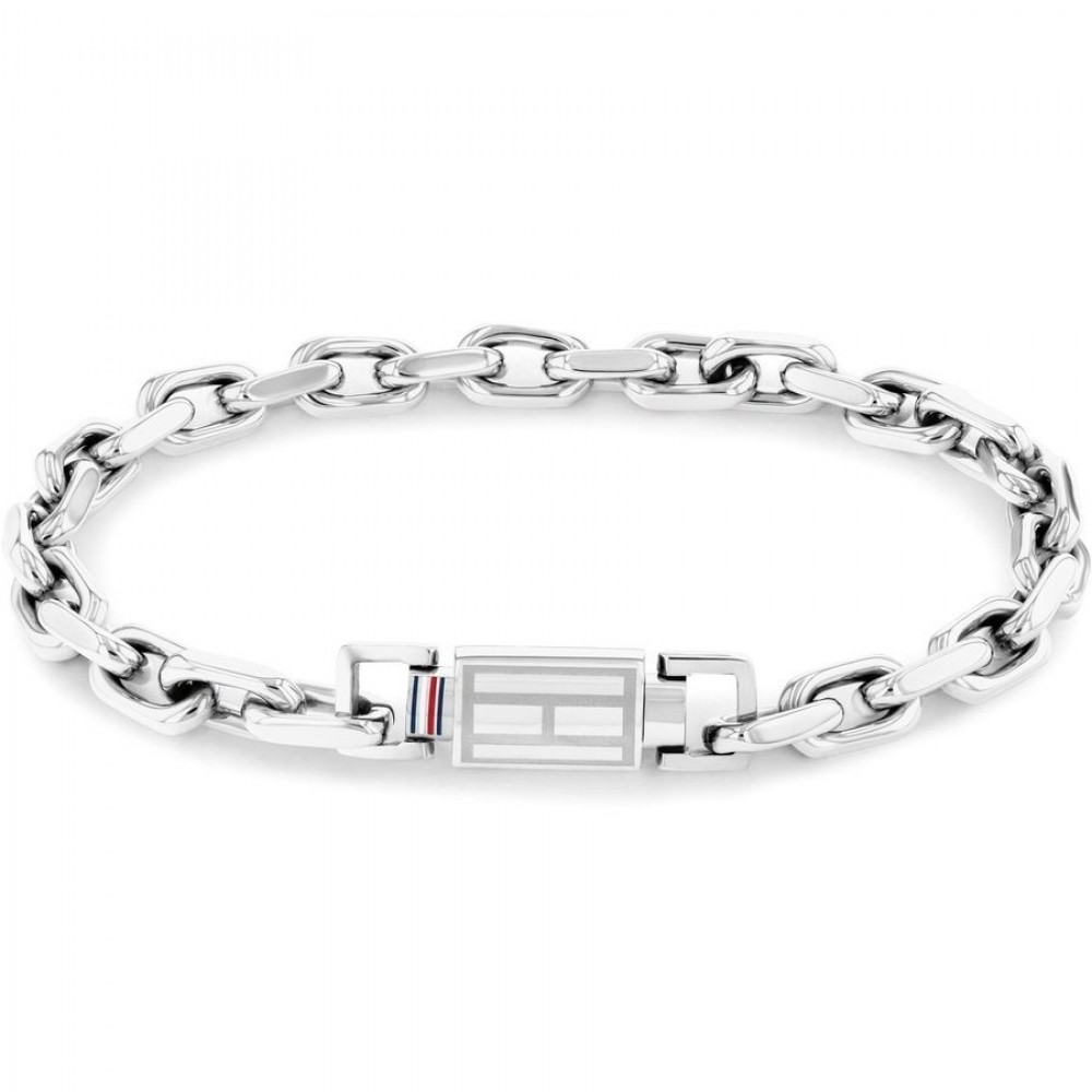 TOMMY HILFIGER Βραχιόλι Ανδρικό Ασημί Ανοξείδωτο Ατσάλι 2790715 TOMMY HILFIGER Βραχιόλι Ανδρικό Ασημί Ανοξείδωτο Ατσάλι 2790715