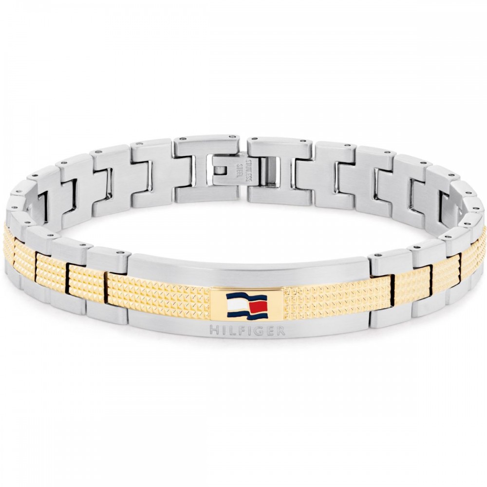 TOMMY HILFIGER Βραχιόλι Nelson Ανδρικό Δίχρωμο Ανοξείδωτο Ατσάλι 2790642 TOMMY HILFIGER Βραχιόλι Nelson Ανδρικό Δίχρωμο Ανοξείδωτο Ατσάλι 2790642