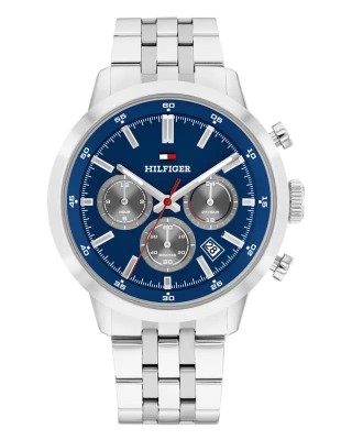 Tommy HILFIGER KENT Ρολόι Ανδρικό Ασημί Ανοξείδωτο Ατσάλι μπρασελέ 1710753