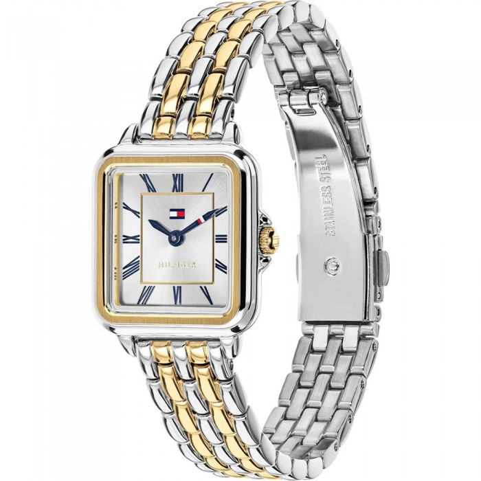 Tommy HILFIGER Mia Γυναικείο Ρολόι Τετράγωνο Δίχρωμο Ανοξείδωτο Ατσάλι Μπρασελέ 1782915