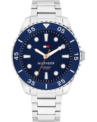 Tommy HILFIGER Oceanic Ρολόι Ανδρικό Ασημί Ανοξείδωτο Ατσάλι μπρασελέ 1792202 