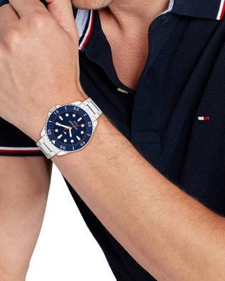 Tommy HILFIGER Oceanic Ρολόι Ανδρικό Ασημί Ανοξείδωτο Ατσάλι μπρασελέ 1792202 