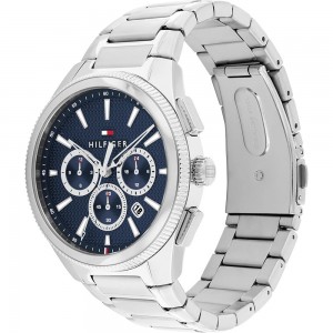 Tommy HILFIGER Sam Ρολόι Ανδρικό Ασημί Ανοξείδωτο Ατσάλι μπρασελέ 1792253