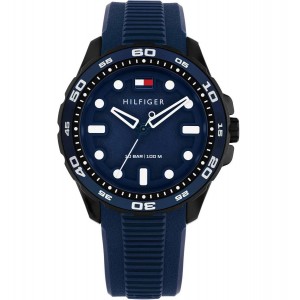Tommy HILFIGER Regatta Ρολόι Ανδρικό Μπλε Καουτσούκ λουρί 1792265