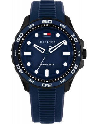 Tommy HILFIGER Regatta Ρολόι Ανδρικό Μπλε Καουτσούκ λουρί 1792265