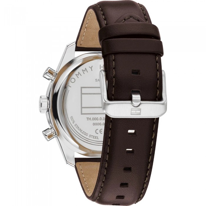 Tommy HILFIGER Hampton Ρολόι Ανδρικό Καφέ Δερμάτινο Λουρί 1792276