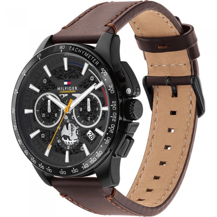 Tommy HILFIGER Hampton Ρολόι Ανδρικό Καφέ Δερμάτινο Λουρί 1792291 Tommy HILFIGER Hampton Ρολόι Ανδρικό Καφέ Δερμάτινο Λουρί 1792291