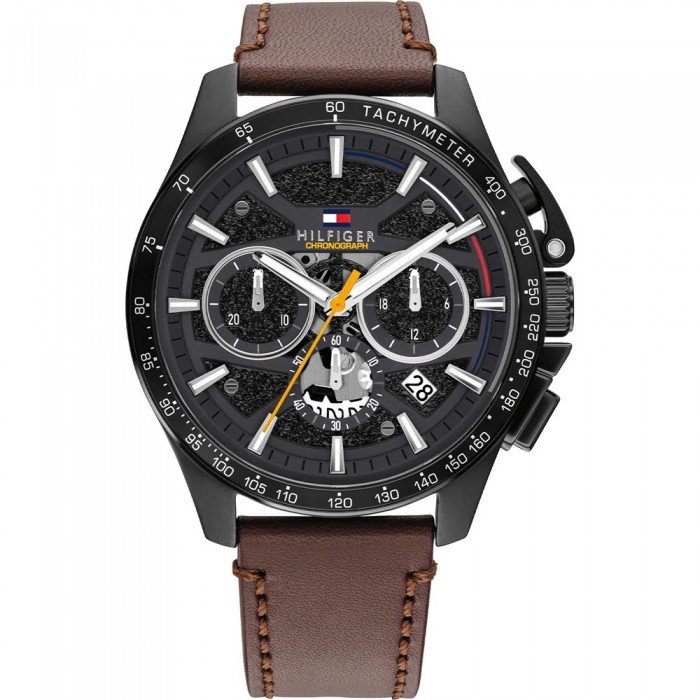 Tommy HILFIGER Hampton Ρολόι Ανδρικό Καφέ Δερμάτινο Λουρί 1792291 Tommy HILFIGER Hampton Ρολόι Ανδρικό Καφέ Δερμάτινο Λουρί 1792291