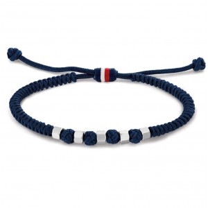 TOMMY HILFIGER Βραχιόλι Μπλε Κορδόνι Ατσάλι 2790677
