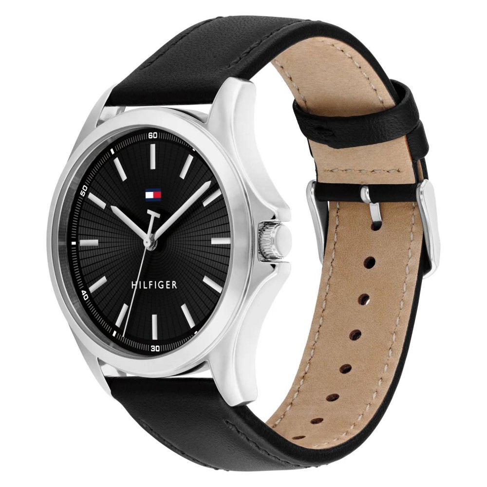 Tommy HILFIGER Bruce Ρολόι Μαύρο Δερμάτινο Λουρί 1710668 Tommy HILFIGER Bruce Ρολόι Μαύρο Δερμάτινο Λουρί 1710668