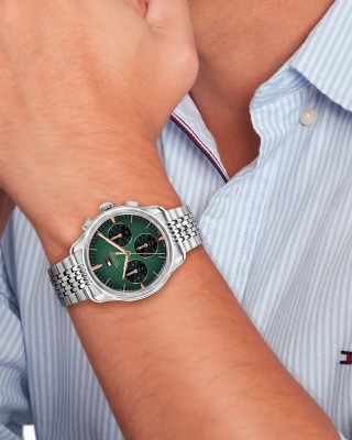 Tommy HILFIGER Bryant Ρολόι Ανδρικό Ασημί Ανοξείδωτο Ατσάλι μπρασελέ 1710813