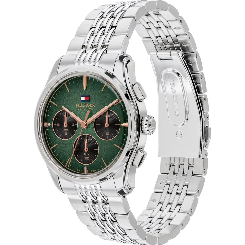 Tommy HILFIGER Bryant Ρολόι Ανδρικό Ασημί Ανοξείδωτο Ατσάλι μπρασελέ 1710813