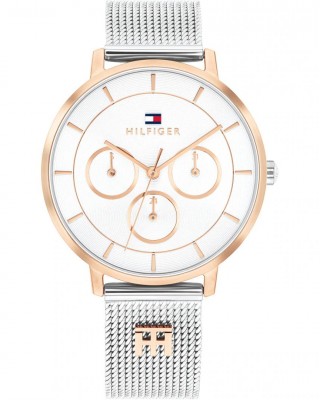 Tommy HILFIGER Tea Γυναικείο Ρολόι Ασημί Ροζ χρυσό Ανοξείδωτο Ατσάλι Μπρασελέ 1782879