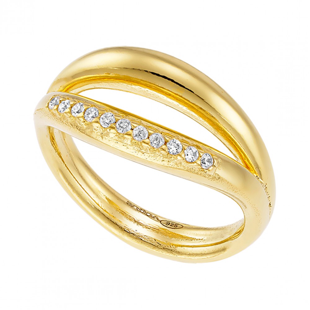VOGUE Δαχτυλίδι Daily Rings λευκά ζιργκόν, Ασήμι 925 20171411111