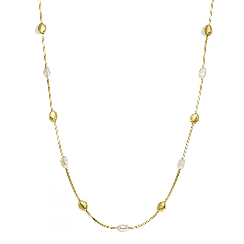 VOGUE Κολιέ με μαργαριτάρια επιχρυσωμένο Ασήμι 925 20173424441