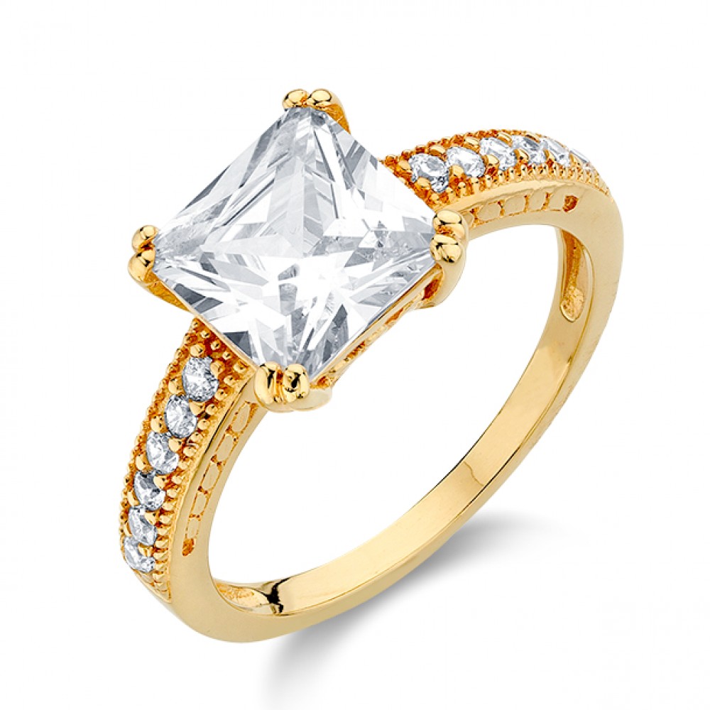 VOGUE ΜΟΝΟΠΕΤΡΟ SOLITAIRE ΕΠΙΧΡΥΣΩΜΕΝΟ ΑΣΗΜΙ 925 2017525211.1 