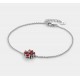 VOGUE Βραχιόλι με τετράφυλλο μοτίφ και pear-cut κόκκινα zircons από Ασήμι 925 20172355333